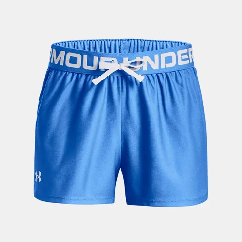 Girls'  Under Armour  Play Up Shorts Water / White YMD (54 - 59 in)