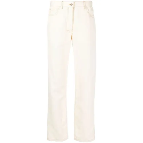 Giuliva Heritage , Straight leg trousers with five pockets ,Beige female, Sizes: