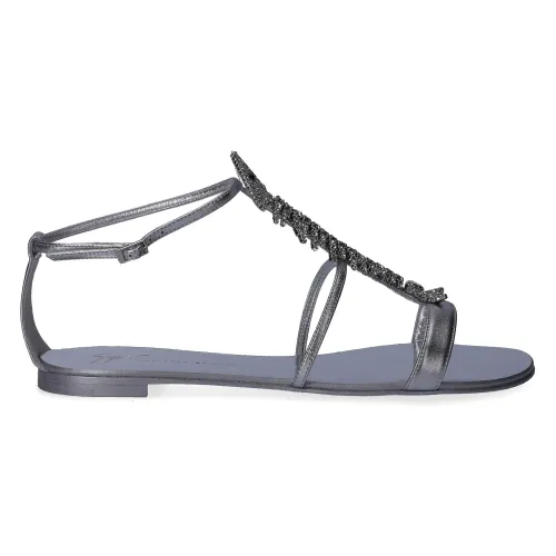Giuseppe Zanotti , Flat Sandals ,Gray female, Sizes: