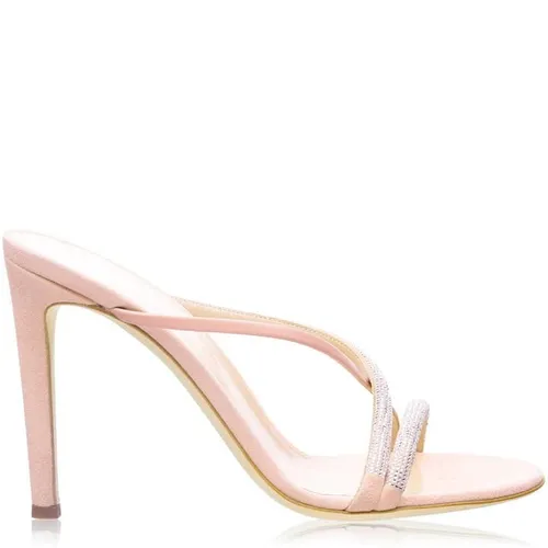 GIUSEPPE ZANOTTI Giuseppe Zanotti Croisette Embellished Mule Sandals - Pink