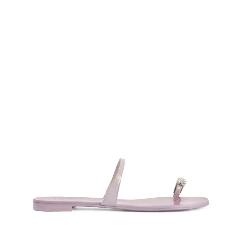 Giuseppe Zanotti , Purple Nuvo Roll Flat Sandal ,Purple female, Sizes: