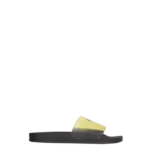 Giuseppe Zanotti , Slide Sandals With Logo ,Black male, Sizes: