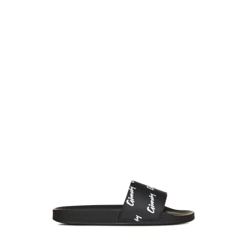 Givenchy , All Over Print Sliders ,Black male, Sizes: