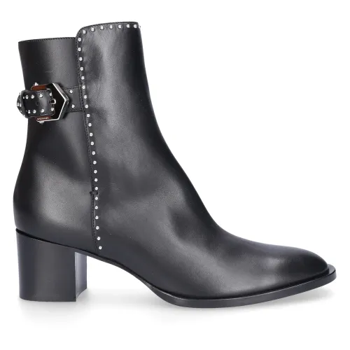 Givenchy , Be601D40 Calf Leather Ankle Boots ,Black female, Sizes: