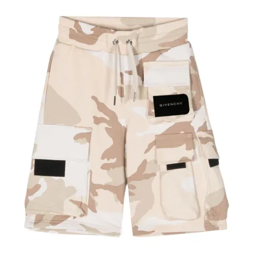 Givenchy , Beige Camo Kids Shorts ,Beige male, Sizes:
