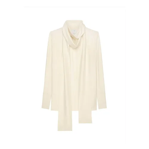 Givenchy , Beige Silk Oversize Shirt ,Beige female, Sizes:
