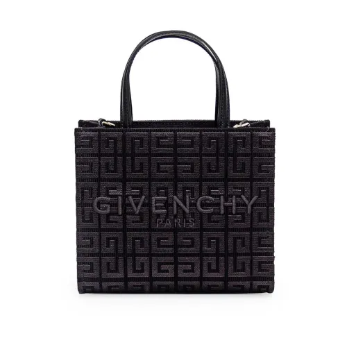 Givenchy , Black Bag with Signature Embroidery and Gold-Finish Details ,Black female, Sizes: ONE SIZE