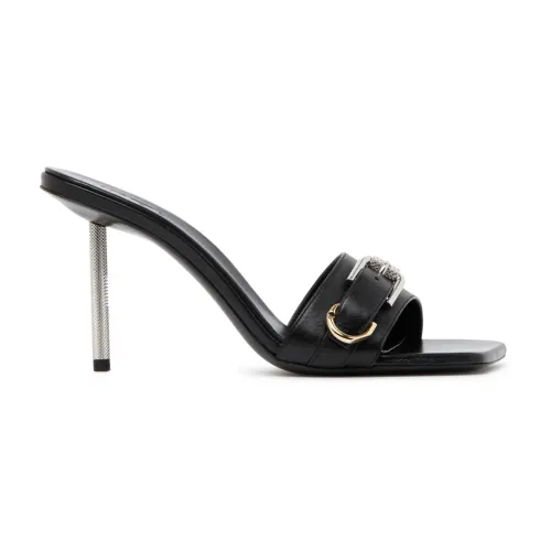 Givenchy , Black Calf Leather Voyou Sandals ,Black female, Sizes: