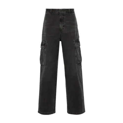 Givenchy , Black Cargo Trousers with Military Pockets ,Black male, Sizes: