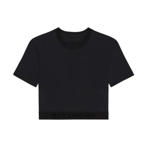 Givenchy , Black Crew Neck T-shirts and Polos ,Black female, Sizes: