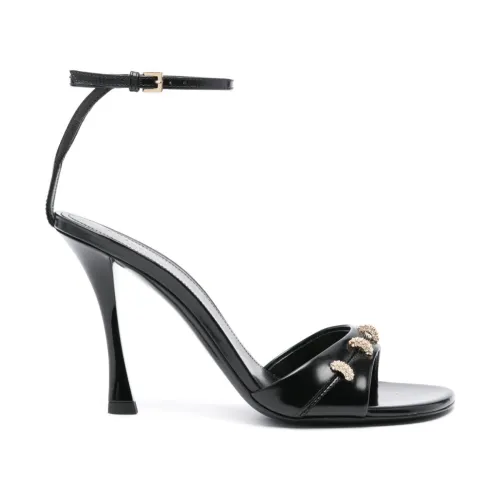 Givenchy , Black Crystal Embellished Sandals ,Black female, Sizes: