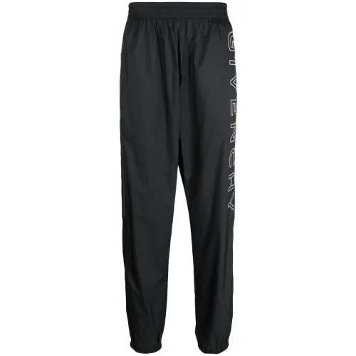 Givenchy , Black Embroidered-Logo Track Pants ,Black male, Sizes:
