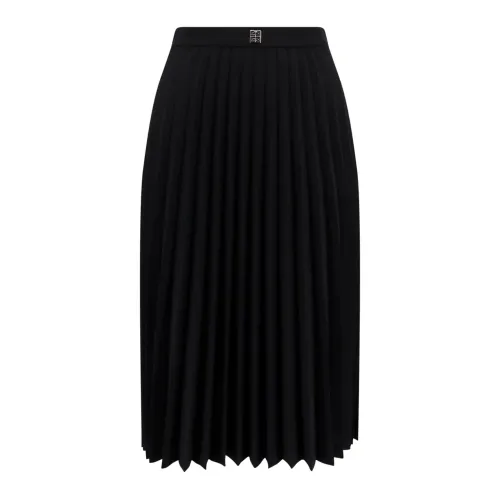 Givenchy , Black High Waist Skirt with Zipper ,Black female, Sizes: