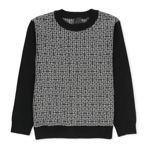 Givenchy , Black Junior Cotton Cashmere Sweater ,Black male, Sizes: