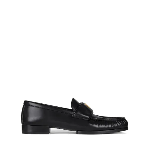 Givenchy , Black Leather Flat Shoes ,Black female, Sizes: