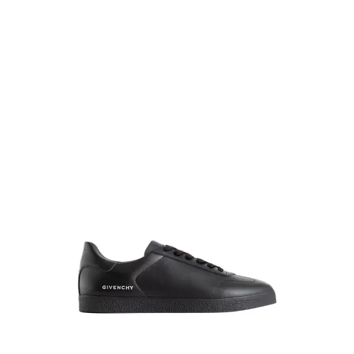 Givenchy , Black Leather Low-Top Sneakers ,Black male, Sizes: