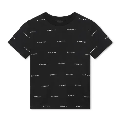 Givenchy , Black Logo Print Cotton T-shirt ,Black male, Sizes: