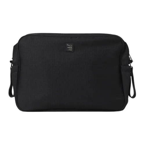 Givenchy , Black Messenger Bag with Logo Print ,Black male, Sizes: ONE SIZE