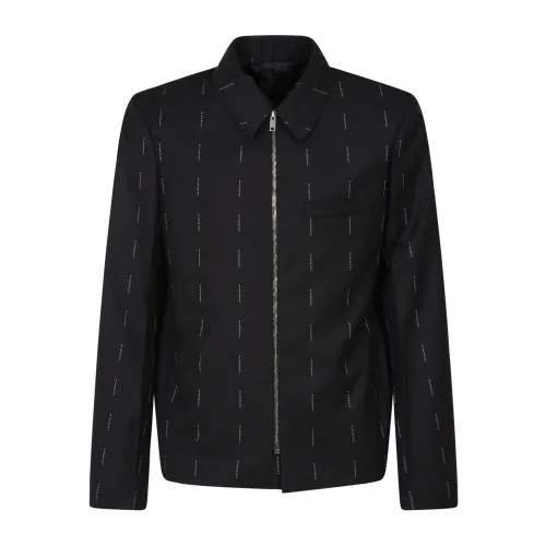 Givenchy , Black Pin Stripes Wool Jacket ,Black male, Sizes: