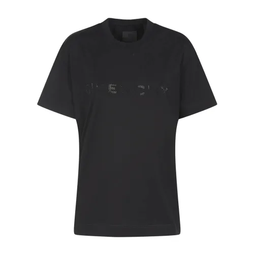 Givenchy , Black Rhinestone T-Shirt ,Black female, Sizes: