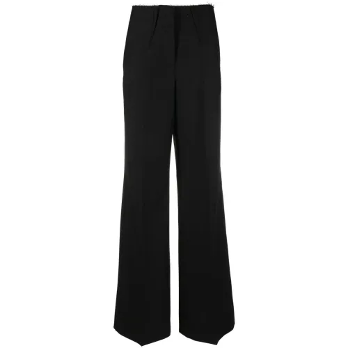 Givenchy , Black Wide-Leg Trousers ,Black female, Sizes: