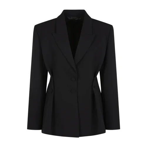 Givenchy , Black Wool Tricotine Jacket ,Black female, Sizes: