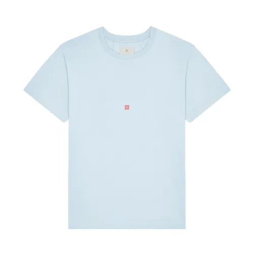 Givenchy , Blue Flamingo Crew Neck T-shirt ,Blue male, Sizes: