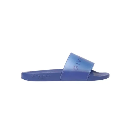 Givenchy , Blue Rubber Slides for Boys ,Blue male, Sizes: