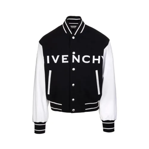 Givenchy , Bomber Jacket In Wool And Leather ,Black male, Sizes: