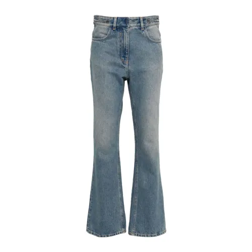 Givenchy , Bootcut jeans with chain details ,Blue female, Sizes: