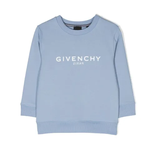 Givenchy , Boy's Clothing Sweatshirts Clear Blue Ss23 ,Blue male, Sizes: