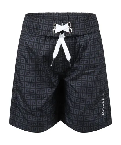 Givenchy Boys Logo Swim-Shorts Black NA
