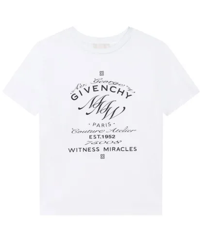 Givenchy Boys Multi Logo T Shirt White