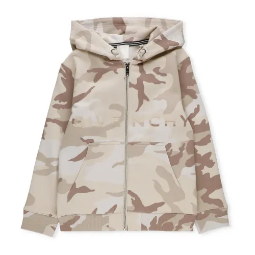 Givenchy , Camouflage Cotton Sweatshirt for Boys ,Beige male, Sizes: