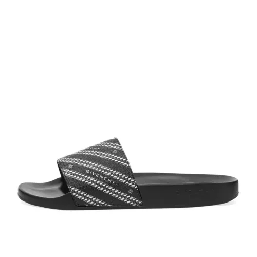 Givenchy , Chain Logo Slide Sandal ,Black male, Sizes: