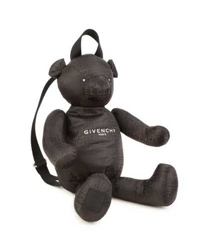 Givenchy Childrens Unisex Kids Logo Teddy Bear Backpack in Black - One Size