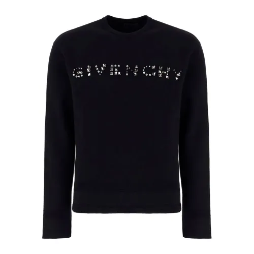 Givenchy , Classic Black Logo Sweater for Men ,Black male, Sizes: