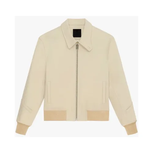 Givenchy , Cotton Asymmetric Collar Bomber Jacket ,Beige male, Sizes: