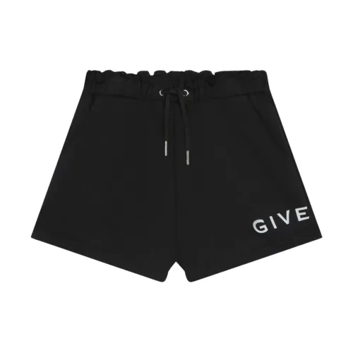 Givenchy , Cotton Logo Shorts ,Black female, Sizes: