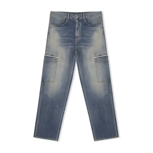 Givenchy , Distressed Zip Pocket Jeans ,Blue male, Sizes:
