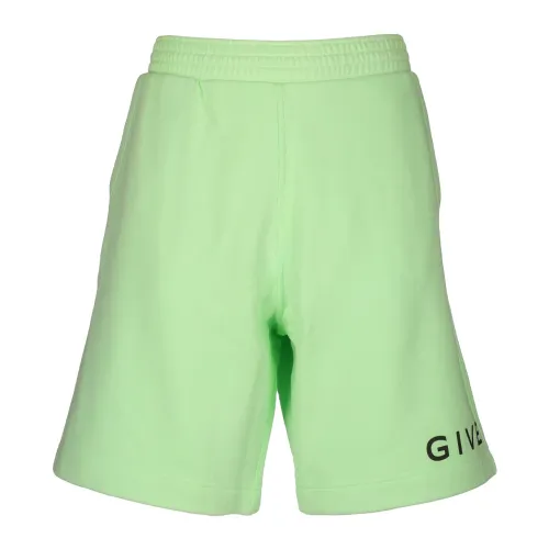 Givenchy , Fluorescent Green Bermuda Shorts ,Green male, Sizes: