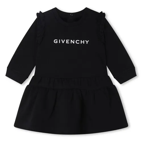 Givenchy Giv Flounce Slv Drs In34 - Black