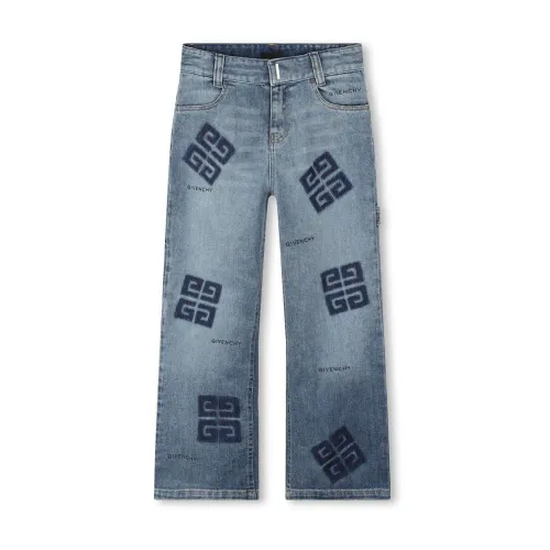 Givenchy , Givenchy Kids Trousers Blue ,Blue male, Sizes: