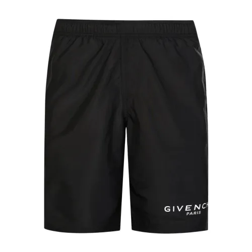 Givenchy , Givenchy Paris logo Swim Shorts in Black ,Black male, Sizes:
