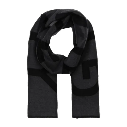 Givenchy , Gray Wool Scarf with Logo Detail ,Gray male, Sizes: ONE
