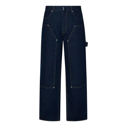 Givenchy , Indigo Blue Carpenter Jeans with Metal Rivets ,Blue male, Sizes: