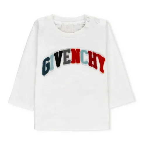 Givenchy , Junior White Cotton T-shirt with Logo ,White male, Sizes: