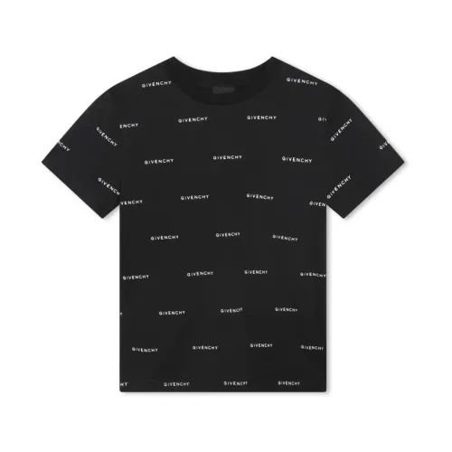 Givenchy , Kids Black Logo T-shirt Crew Neck ,Black male, Sizes: