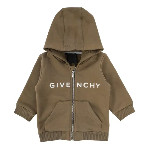 Givenchy , Kids Zip Hooded Sweatshirt ,Green male, Sizes: