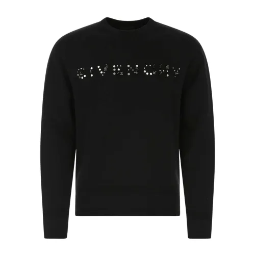 Givenchy , Knitwear, Stay Warm and Stylish with this Round-Neck Knit Sweater for Men ,Black male, Sizes: